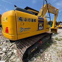 En stock, excavatrice Komatsu PC160 d'occasion, prête à l'emploi, accessoires personnalisables, équipement d'origine, prix compétitif
