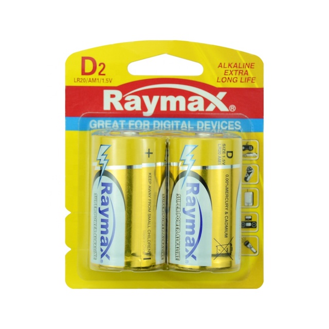Raymax LR20 1.5v D Size R20P Battery 1.5v Dry Batteries R20 Size D Dry Cell Battery