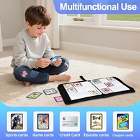 Fundas de plástico transparente S&L Pockets de doble cara con 9 bolsillos y 3 anillas para tarjetas coleccionables, tarjetas de visita, tarjetas de juego y fotos