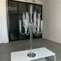 Fournisseur direct, vente en gros, nouveau design, chandelier en cristal à 13 bras pour la décoration de table de mariage