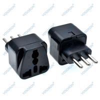 Adaptador de Corriente para Italia, Adaptador de Enchufe Tipo L, Adaptador de Viaje Universal para Chile, Adaptador de Enchufe de Viaje para Italia