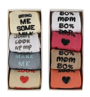 Drôle spécial intéressant logo personnalisé coloré nourriture chaussettes hommes femmes cadeau coton équipage chaussettes pas de commande minimum en gros