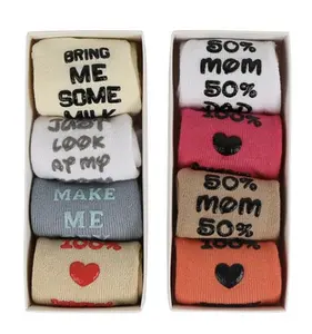 2021 Funny Custom Logo Colorful Socks Mens Women Cotton Crew Socks No Minimum Order Wholesale