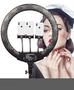 Mini Aro de Luz LED con Trípode para Teléfono, Selfie Profesional, Rotación de 360 Grados, con Soporte de 18 Pulgadas - Product Image 3