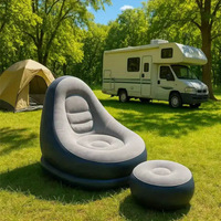 Canapé gonflable en PVC, coussin gonflable, canapé de loisirs pour le camping, chaise longue de plage portable, canapé simple pliable