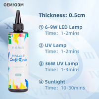 Résine UV Adhésive à Durcissement Rapide R.S. Nail pour Créez Votre Idée de Design – Colle UV DIY pour Moulage Dur et Artisanat, Résine Fluide Ondulée