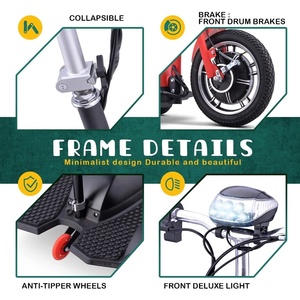 Multi Color Drive Medical Recreational Three-wheel Brushless Motor Lithium 150kg Capacity Waterproof Power Mobility <strong>Scooter</strong> - Product Image 5