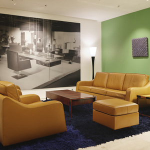 Floor Lamp With Off White Shade Iron Body LED <b>Light</b> Source For Villa Interior - Product Image 3