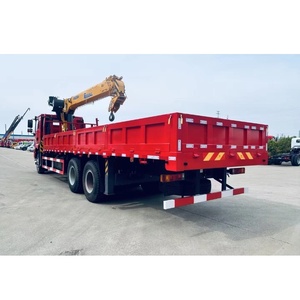 Auto montierter hydraulischer LKW-Kran mit geradem Arm 12-Tonnen-Kran 8,5-Meter-Frachtkasten zum Heben und Ziehen von Fracht bevorzugt - Product Image 1