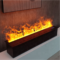 Pas cher Décor Flamme 3D Led Lumière Atomisation Eau Vapeur Feu Électrique Insert Vapeur Cheminée