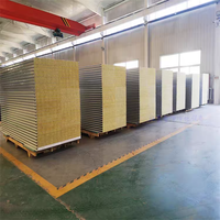 Panneaux sandwich en laine de roche pour toiture métallique, préfabriqués, ignifuges, écologiques, certifiés CE, panneaux muraux en polyuréthane