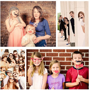 Cheap 60 Pcs Party Props for Photo Booth Birthday Wedding Kids Adult Prom <strong>Mustache</strong> Glasses Mouth Bowler <strong>on</strong> <strong>a</strong> <strong>Stick</strong>