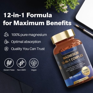 Complejo de Magnesio 12 en 1, Suplemento de Magnesio de 700 mg, Cápsulas de Glicinato, Citrato y Orotato para el Apoyo a la Relajación Muscular y Cardíaca - Product Image 2