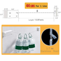 Sèche-linge rétractable pour l'intérieur, ligne à linge avec double corde en acier inoxydable réglable, gain de place pour le balcon, la salle de bain