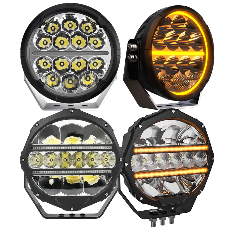 CE RoHS 9 ''256W Spot Driving Light IP68 High Power 4x4 Offroad Car 12V 24V Round 9 inch Led Work Light para caminhão