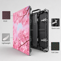 Pantalla LED de Alquiler para Interiores P3.91, Gabinete Ligero de Cierre Rápido, Pantalla LED a Todo Color para Grandes Banquetes de Boda