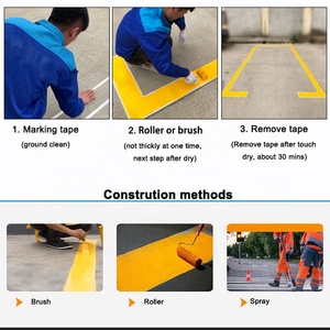 Peinture acrylique liquide à séchage rapide pour marquage routier, peinture de signalisation routière pour asphalte, peinture routière colorée à base d'eau, différentes couleurs - Product Image 4