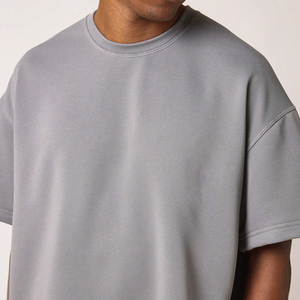 Camisetas <span class=keywords><strong>de</strong></span> Algodón Tejido Oversize al por Mayor, Impresión <span class=keywords><strong>de</strong></span> Alta Calidad, Varios Tamaños, 230 Gramos, <span class=keywords><strong>Bordado</strong></span> 3D, Casual para Hombre - Product Image 3