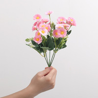 Fleurs artificielles réalistes en plastique, marguerites, décorations pastorales fraîches et écologiques pour la table à manger, le salon