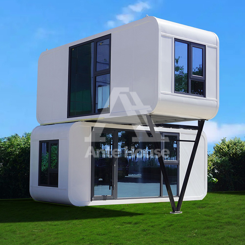 Apple Cabin Container House-Prefab Mobile Tiny Home with Sandwich Panel & Steel Modern Design Fast Install 20ft/40ft Sizes 3