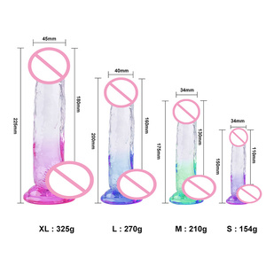 Starke Elastizität Großer Kristall <span class=keywords><strong>dildo</strong></span> Transparent als Glas Großer Kristall <span class=keywords><strong>dildo</strong></span> aus umwelt freundlichem TPE-Material - Product Image 6