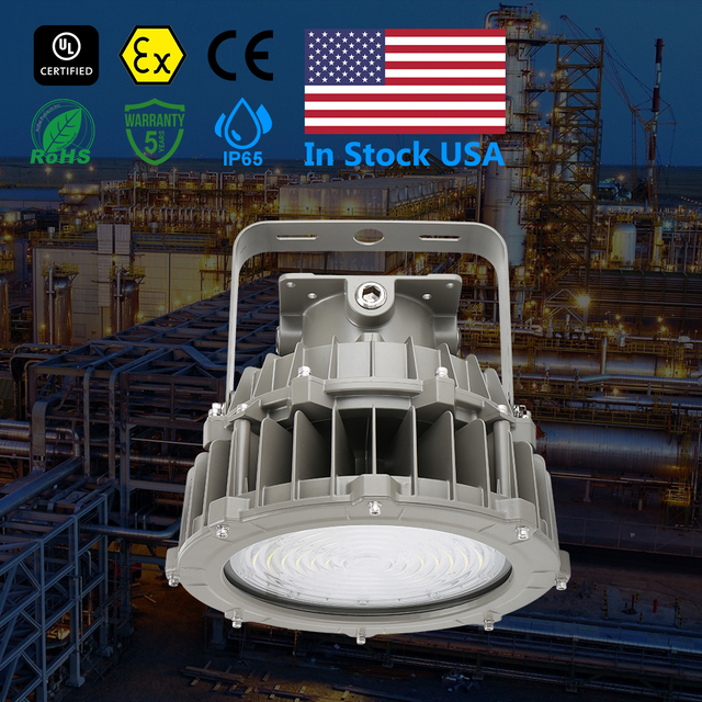 Stock in US Canada Industrial Grade 200W LED Explosion Proof Light UL844  Class 1 Div 2 High Bay Industrial Lamp