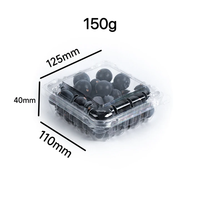Composteerbare 250-500g aardbeien- en bosbessenverpakkingen van transparant PLA, fruitbakjes voor champignons en fruit.