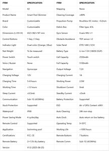 Hysheen X2 Compact Solar Pool Cleaning <b>Robot</b> - 12H Runtime, 3 Modes, Intelligent Navigation & Obstacle Avoidance Pool Skimmer - Product Image 6