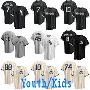 青年/儿童芝加哥2023白色定制7蒂姆·安德森74埃洛伊·希门尼斯88路易斯·罗伯特缝制s-xl棒球衫