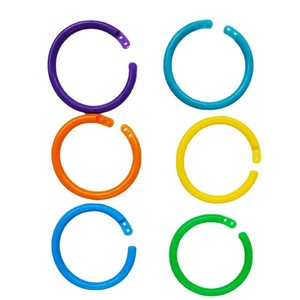 Bán Sỉ Vòng Đóng Sách Bằng Nhựa Tròn Hai Lỗ Màu, Dụng Cụ Đóng Sách, Vòng Móc Thẻ Sách - Product Image 6