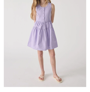 Robe de plage midi en coton écologique pour filles, tissu respirant adapté à l'été, éléments de design décoratifs, confortable - Product Image 5