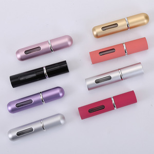 <b>Mini</b> Portable <b>Perfume</b> Decanting Bottles 5Ml Roll-On Travel Size With Nozzle Silver And Black Plating - Product Image 1