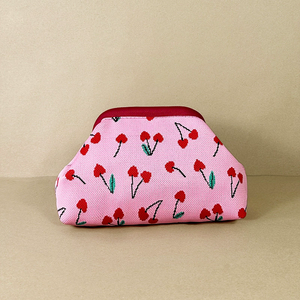 Borsa <span class=keywords><strong>Clutch</strong></span> da Donna in Tessuto Intrecciato, Borsa a Mano Grande Capacità, Borsa Cosmetica Portatile, <span class=keywords><strong>Pochette</strong></span> da Viaggio Versatile ed Elegante per Uso Quotidiano - Product Image 3