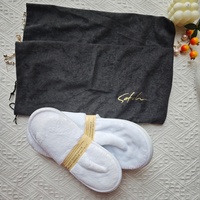 Sac à chaussures de luxe en velours doux imprimé avec logo personnalisé, sac cadeau à anneau unique, sac de rangement souple pour lingerie et accessoires capillaires