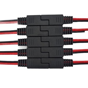 14AWG SAE 2针插头快速连接器30厘米聚氯乙烯护套3A快速充电延长电缆编织屏蔽布线电子设备 - Product Image 5