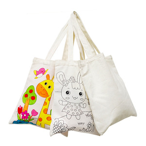 Sacs à colorier et à peindre DIY éducatifs pour enfants avec feutres – Encourage la créativité et le plaisir, Décorez votre propre sac, Sac en toile - Product Image 1