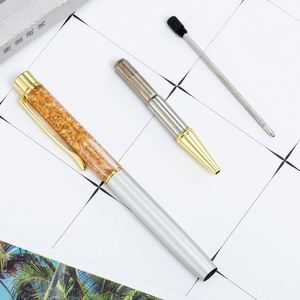 <b>Gold</b> Foil Oil Ballpoint <b>Pen</b> Elegant Metal Stationery Beautiful Advertising Print 1.0mm Writing Back-to-School Essential Gift - Product Image 3