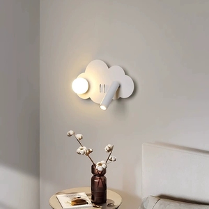 Lampe murale Cloud, style nordique, minimaliste, lampe de chevet moderne, lampe murale pour chambre d'enfant, garçon et fille - Product Image 1