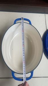 Conjunto de Panela de Ferro Fundido Esmaltada Estilo Europeu com Design Oval - Product Image 5