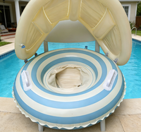 Klassischer Gestreifter PVC-Kinder-Sonnenschutz-Schwimmring von MORRU für Pool- und Strandsicherheit