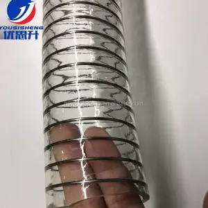 Thickened transparent steel wire pipe without plasticizer for drinking wine and milk