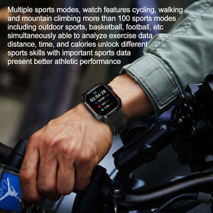Montre connectée sportive triple protection pour hommes, étanche IP68, compatible avec la langue arabe, appels Bluetooth, écran carré IPS - Compatible - Product Image 2