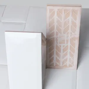 गर्म बिक्री आधुनिक क्लासिक शैली निविड़ अंधकार 100x200mm 4x8 आयत मेट्रो सिरेमिक चमकदार सफेद Beveled रसोई backsplash टाइल