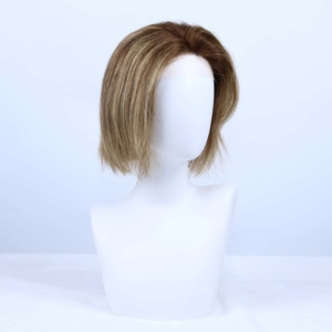 Perruque bob courte en cheveux humains vietnamiens 100 %, pré-coupée, pré-épilée, sans colle, full lace, pour présentoir - Product Image 2