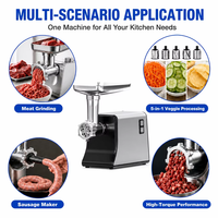Harga Pabrik OEM ODM 2500W Penggiling Daging Listrik Profesional Stainless Steel Kapasitas Tinggi Pengolah Makanan Dapur