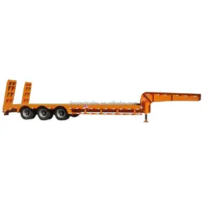 Heavy Duty 3 Axis 4 Axle 60 80 100 Tons Gooseneck Loader Low Bed Lowboy Truck Lowbed Semi Trailer G
