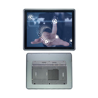PC tout-en-un industriel tactile de 15 pouces, écran tactile résistif, ordinateur de contrôle embarqué sans ventilateur, 8 Go de RAM, 128 Go de stockage