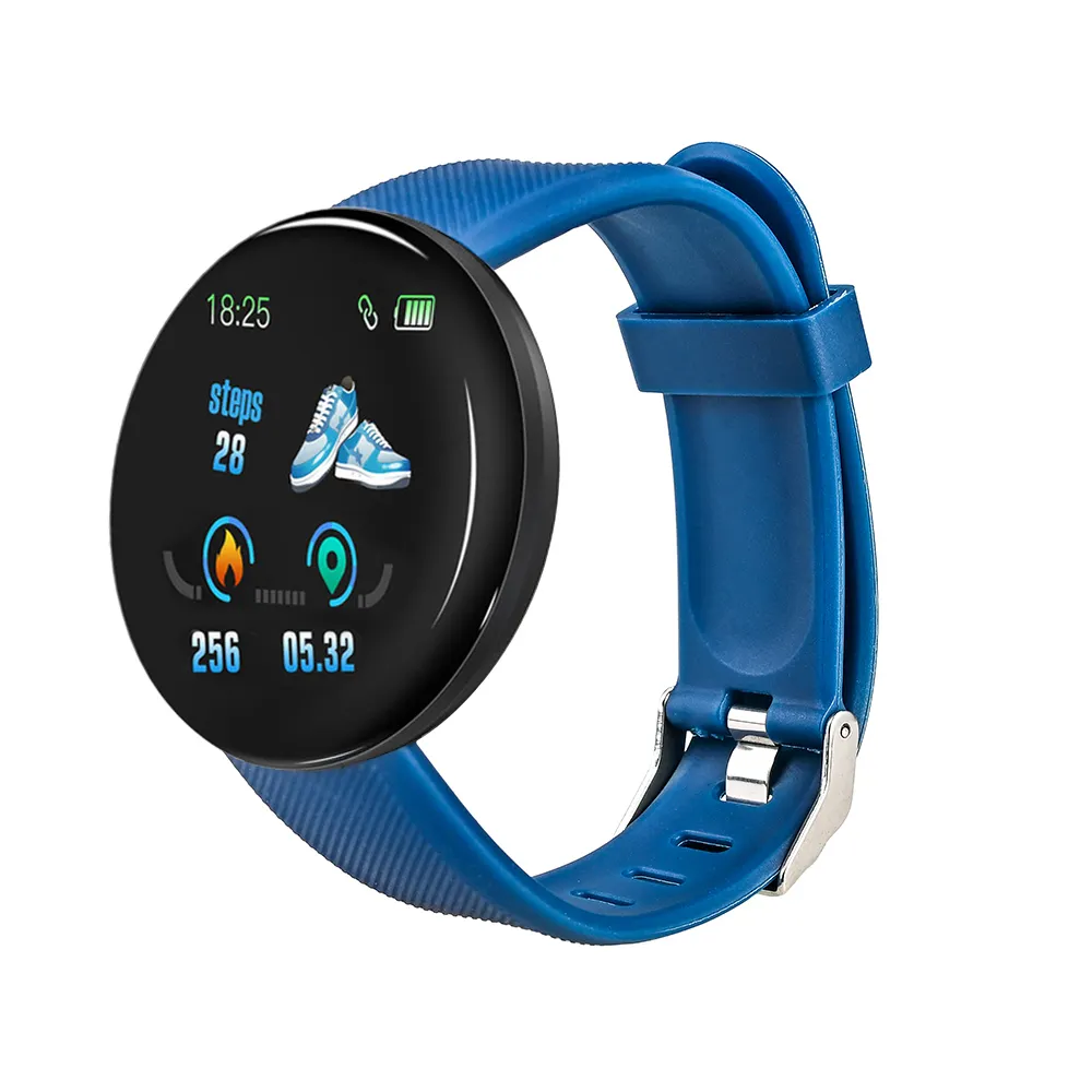 Oem marka yeni bayanlar erkekler Bt çağrı D18 Smartwatch kalp hızı tansiyon aleti pil ömürlü akıllı saat