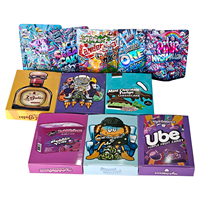 Sachets Mylar holographiques imprimés anti-odeur, refermables avec fermeture éclair, pour aliments, 3,5g, 7g, 1oz, 1lb, sacs en plastique exotiques de qualité alimentaire