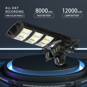 V380 Pro ai năng lượng mặt trời ánh sáng máy ảnh chiếu sáng 2 trong 1 LED tích hợp năng lượng mặt trời lũ đèn đường đèn với HD 4MP CCTV Camera Ngoài trời 4 gam - Product Image 3